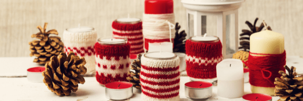 WOOL WRAPPED CANDLE HOLDERS