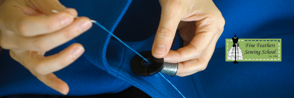 learning to sew - replacing a button