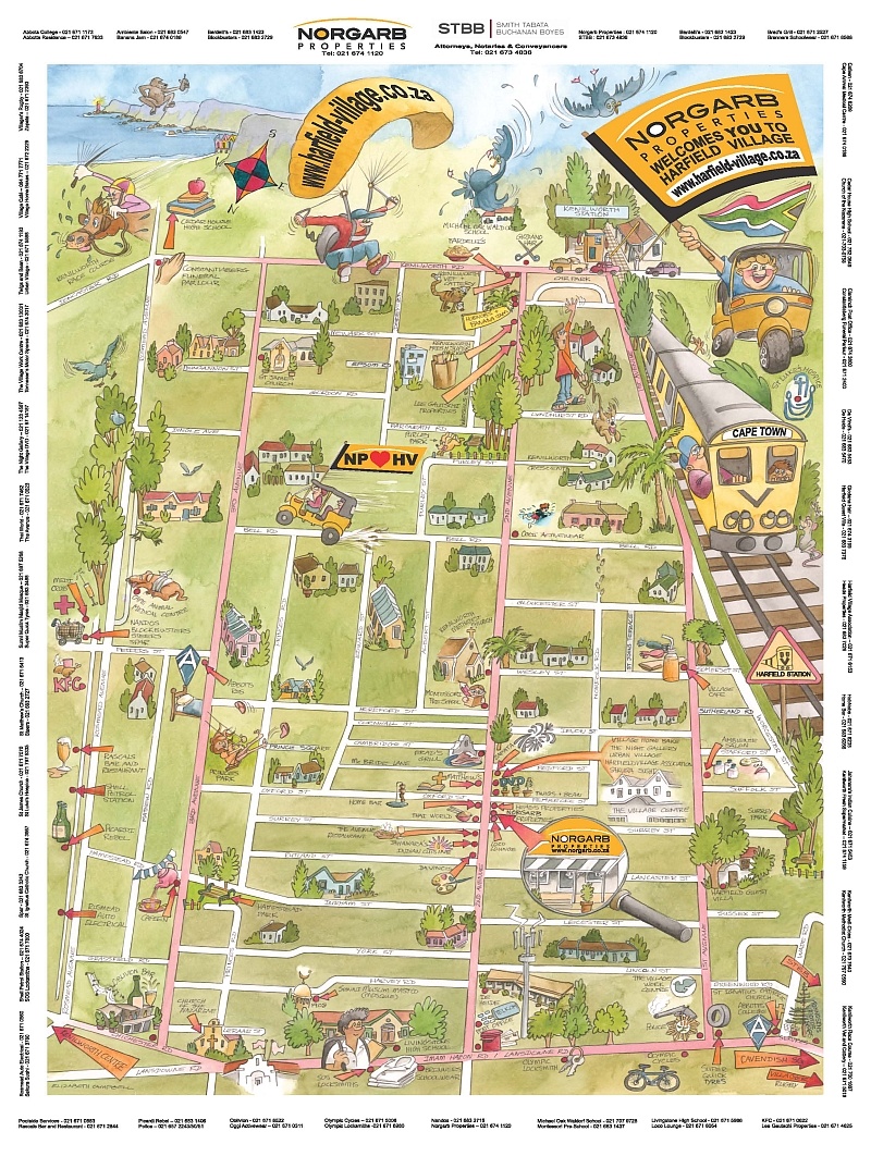 Harfield Village fun map Sponsored by Norgarb Properties