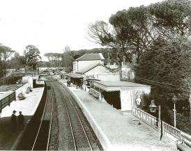 Claremont railway station (c. early 20th Century: R 1424 Cape Archives)